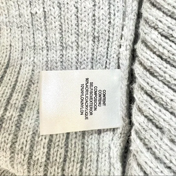 WAYF Square Neck Ribbed Knit Puff Sleeves Sweater Dress - Picture 10 of 11